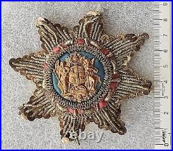 PLAQUE BRODEE ORDRE MEDAILLE Loyal Order of Ancient Shepherds