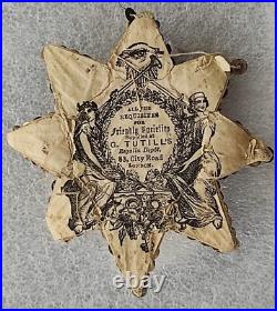 PLAQUE BRODEE ORDRE MEDAILLE Loyal Order of Ancient Shepherds