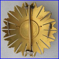 PLAQUE GRAND CROIX ORDRE du SOLEIL DU PEROU order of the sun of PERU
