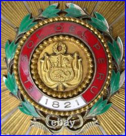 PLAQUE GRAND CROIX ORDRE du SOLEIL DU PEROU order of the sun of PERU