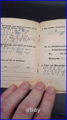 Passeport militaire Ek1 Ek2 Croix de fer 1+2 B. V. M. Cat. U. Genes. Komp. E. R