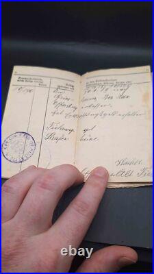Passeport militaire Ek1 Ek2 Croix de fer 1+2 B. V. M. Cat. U. Genes. Komp. E. R