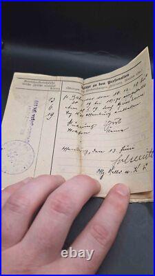 Passeport militaire Ek1 Ek2 Croix de fer 1+2 B. V. M. Cat. U. Genes. Komp. E. R