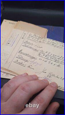 Passeport militaire Ek1 Ek2 Croix de fer 1+2 B. V. M. Cat. U. Genes. Komp. E. R