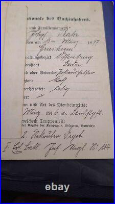 Passeport militaire Ek1 Ek2 Croix de fer 1+2 B. V. M. Cat. U. Genes. Komp. E. R