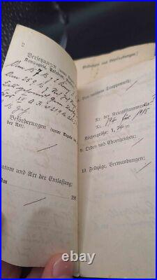 Passeport militaire Ek1 Ek2 Croix de fer 1+2 B. V. M. Cat. U. Genes. Komp. E. R