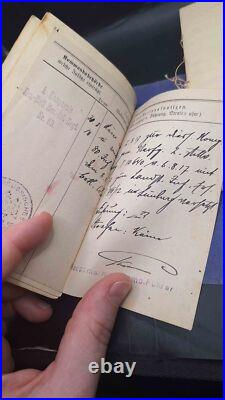 Passeport militaire Ek1 Ek2 Croix de fer 1+2 B. V. M. Cat. U. Genes. Komp. E. R