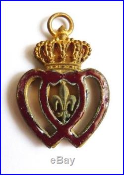 Pendentif Médaille coeur vendéen Vendée 19e siècle décoration royaliste