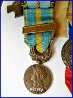 Placard Medailles Ancien Commando Marine 39-45 Fnfl Indochine Algerie Marine
