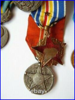 Placard Medailles Ancien Commando Marine 39-45 Fnfl Indochine Algerie Marine