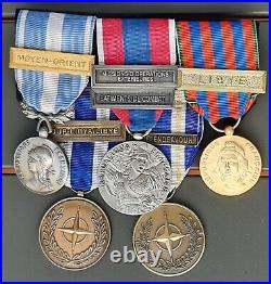 Placard Médailles Marine jeune Fusilier Marin Commando OPEX LIBYE ORIGINAL MEDAL