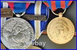 Placard Médailles Marine jeune Fusilier Marin Commando OPEX LIBYE ORIGINAL MEDAL