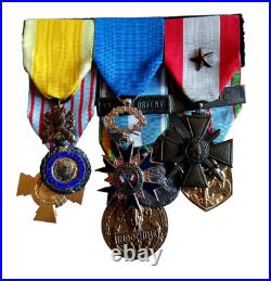 Placard Pla 008 Placard De 7 Decorations Militaires 1939-1945 Indochine