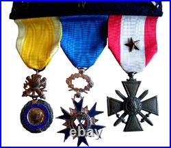 Placard Pla 008 Placard De 7 Decorations Militaires 1939-1945 Indochine