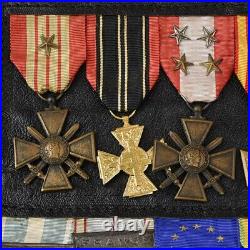 Placard de 10 médailles croix collection guerre Française Indochine 1939 1945