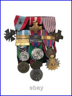 Placard de 10 médailles militaires Légion étrangère 1er REC Rare
