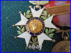 Placard de 5 Médailles Légion d'Honneur, Liberation, Algérie