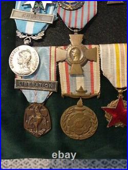 Placard décorations française Légion d'honneur WW2/Corée, Bf-Onu