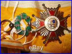 Plaque Gd Officier et bijoux de Gde Croix Ordre Isabelle la Catholique Espagne