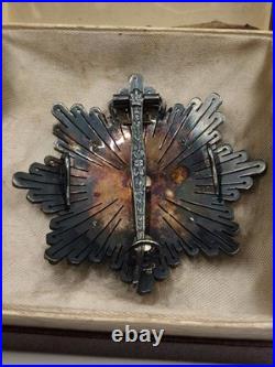 Plaque croix ordre naval mérite blanc. Espagne