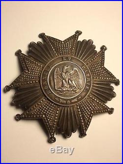 Plaque de Grand Croix ordre Légion D'honneur Médaille Ouizille Lemoine Empire