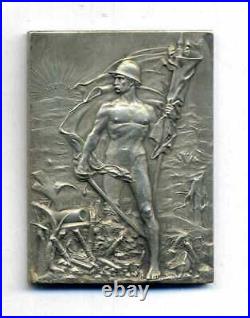 Plaquette argentée La France à Verdun 1916-1917 par Prud'homme