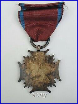 Pologne Croix du Mérite de la République, 1er type 1918-1940 argenté, écrin