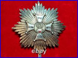 Pologne Resistance en France Ordre de ZUPRO Grand Croix Plaque 1945