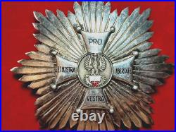 Pologne Resistance en France Ordre de ZUPRO Grand Croix Plaque 1945