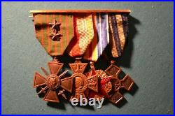 Portée de médaille croix de guerre poilu guerre 14-18 front d'orient