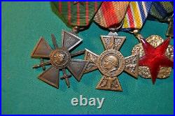 Portée de médaille croix de guerre poilu guerre 14-18 front d'orient