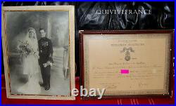 Portrait & Diplome Medaille Sgt 14° Rgt De Tirailleurs Senegalais 1928