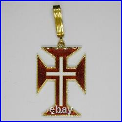 Portugal. Médaille de commandeur de lordre du Christ en or et émail