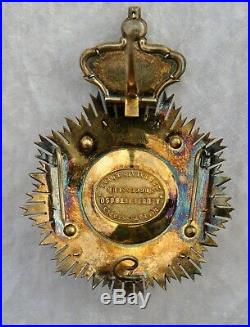 Portugal Ordre de Villa Vicosa, plaque de grand crois signée Dupetitbosq