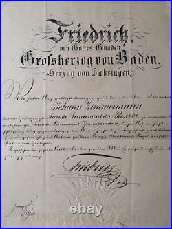 Prusse Ensemble De 13 Brevets & Documents Capitaine Infanterie Strasbourg Alsace