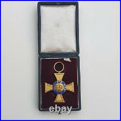 Prusse Ordre de la Couronne, chevalier de 2° classe en bronze doré, écrin