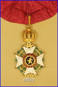 RARE Commandeur 1er type ordre de Léopold attribué Grand chambellan Napoléon III