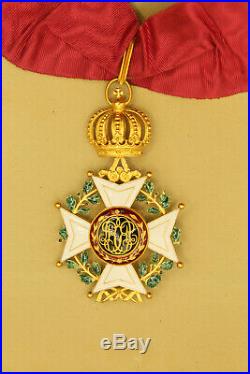 RARE Commandeur 1er type ordre de Léopold attribué Grand chambellan Napoléon III