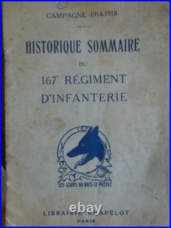 RARE MALLE OFFICIER. S/Lt. 168em RI. LES LOUPS DU BOIS LEPRETE. 1914.18