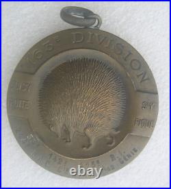 RARE MEDAILLE 1914 1918 163e DIVISION qui s'y frotte s'y pique PORC EPIC