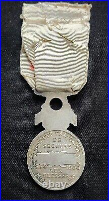 RARE MÉDAILLE CROIX ROUGE SECOURS BLESSÉS MILITAIRES SBM 1864-1866 avec palmes