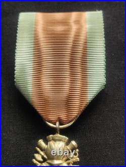 RARE MÉDAILLE MILITAIRE 3ème RÉPUBLIQUE, 1870 Type 2 MODÈLE À ANNEAU MOBILE