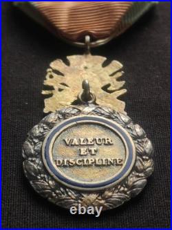 RARE MÉDAILLE MILITAIRE 3ème RÉPUBLIQUE, 1870 Type 2 MODÈLE À ANNEAU MOBILE