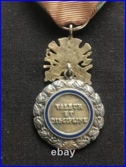 RARE MÉDAILLE MILITAIRE 3ème RÉPUBLIQUE, 1870 Type 2 MODÈLE À ANNEAU MOBILE