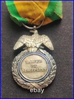 RARE MÉDAILLE MILITAIRE NON SIGNÉE NAPOLÉON III SECOND EMPIRE 19e XIXe 2ème Type