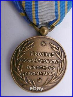 RARE Médaille commémorative Combats de Champagne 1914-1918 Navarin french medal