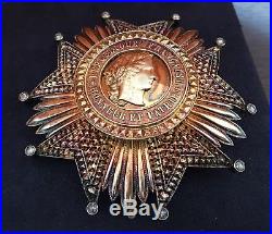 RARE Plaque Grand-Croix Légion d'Honneur Viè Rép. De luxe avec brillants Sup