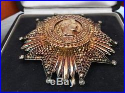 RARE Plaque Grand-Croix Légion d'Honneur Viè Rép. De luxe avec brillants Sup