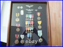 RARE cadre medailles WAR US USAF WWII WAR VIETNAM veteran MILITARY LT COLONEL