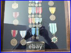 RARE cadre medailles WAR US USAF WWII WAR VIETNAM veteran MILITARY LT COLONEL